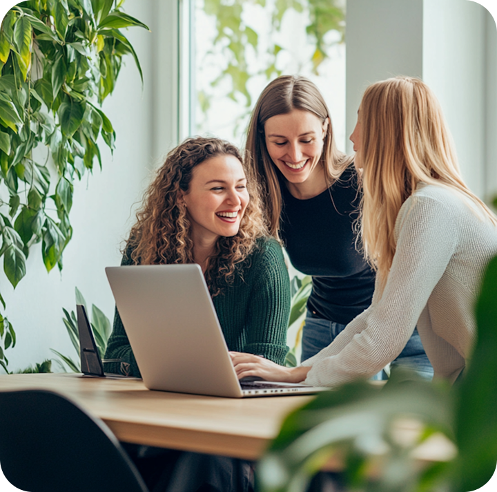 Women with a laptop